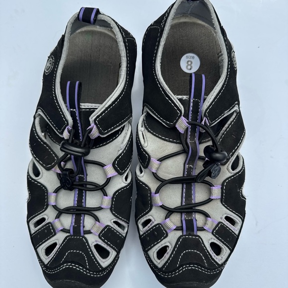 NORTHSIDE WOMEN'S SPORT Sandals Sz.8 BURKE II  BLACK / LILAC - Picture 2 of 6
